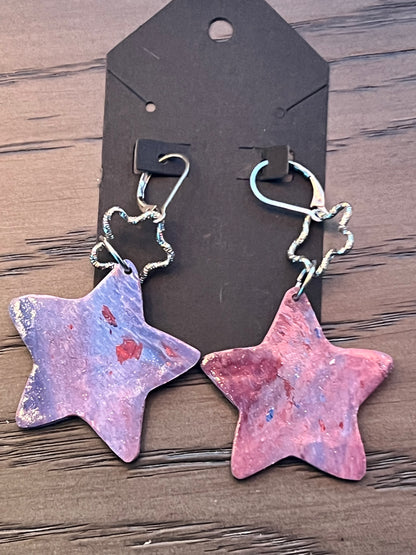 Handcrafted Star Clay Earrings