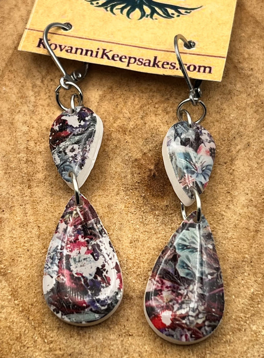 Marbled Teardrop Earrings