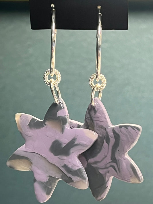 Handcrafted Star Clay Earrings