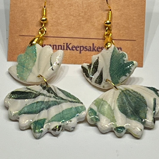 Botanical Leaf Dangle Earrings