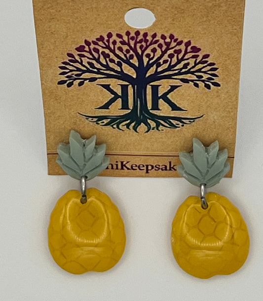 Pineapple Clay Stud Earrings