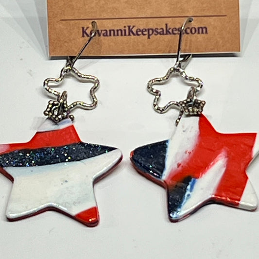 Patriotic Star Dangles