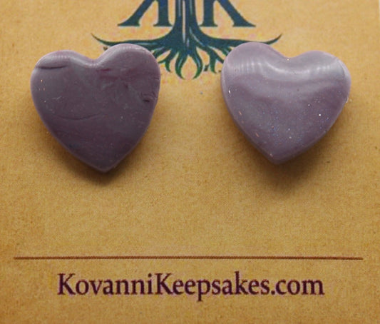 Purple Heart Studs