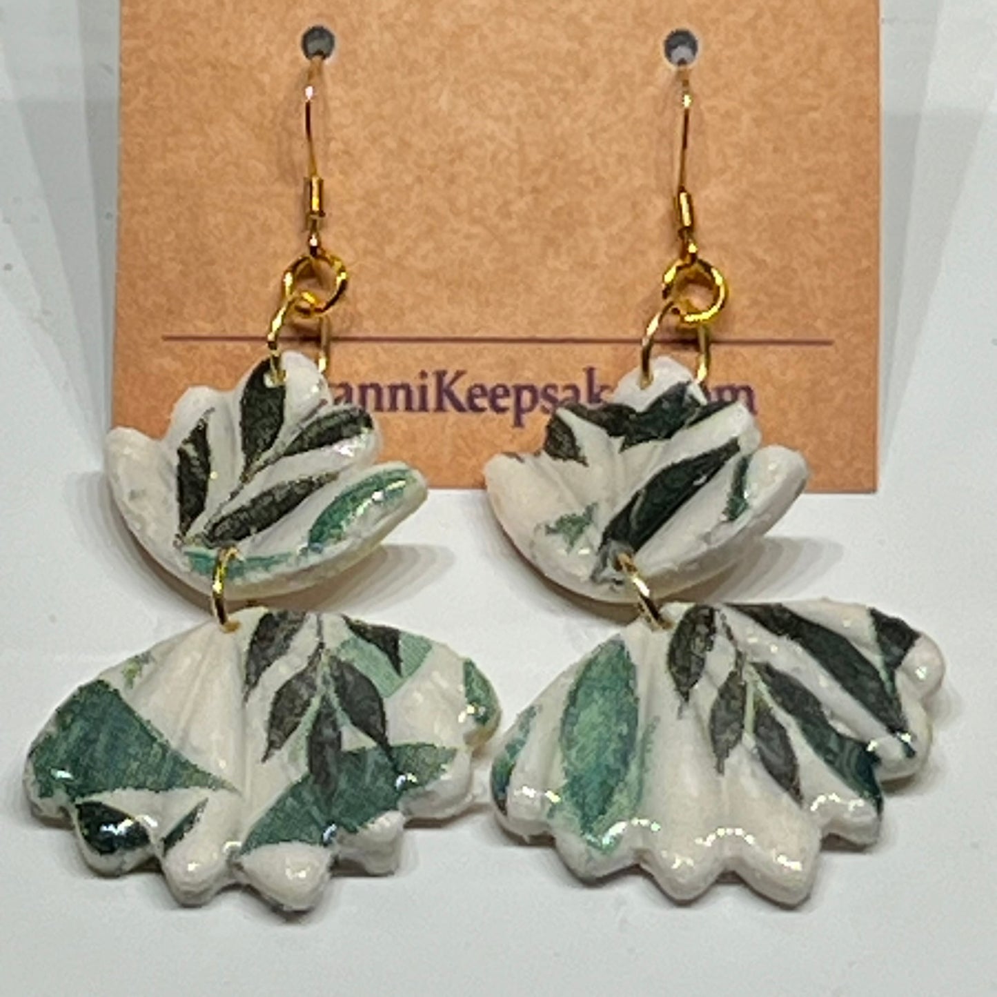 Botanical Leaf Dangle Earrings