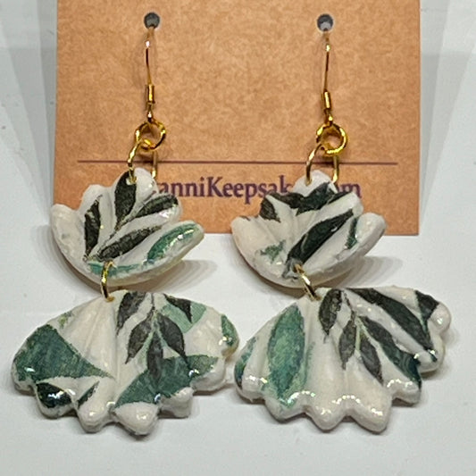 Botanical Leaf Dangle Earrings