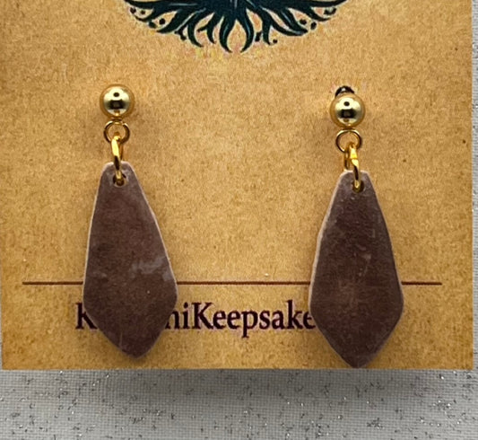 Brown Organic‑Shape Earrings