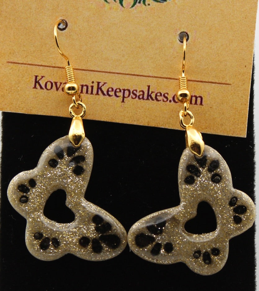 Glitter Butterfly Dangles