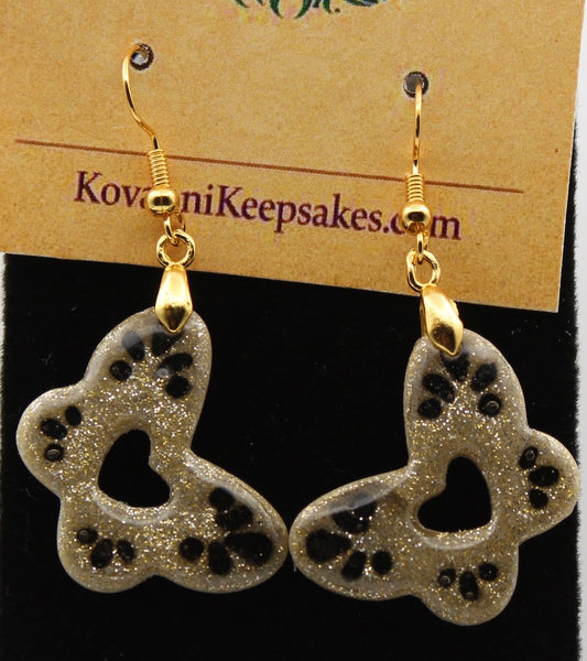 Glitter Butterfly Dangles