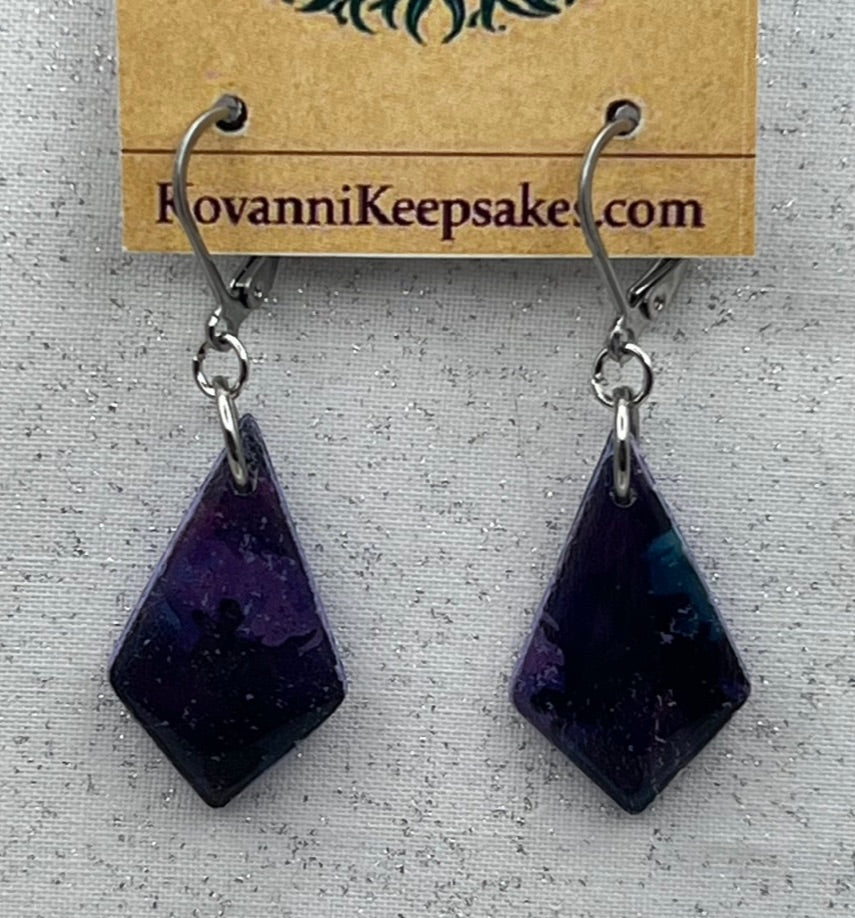 Purple & Blue Diamond Earrings