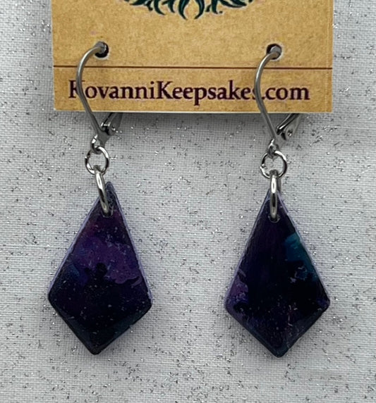 Purple & Blue Diamond Earrings