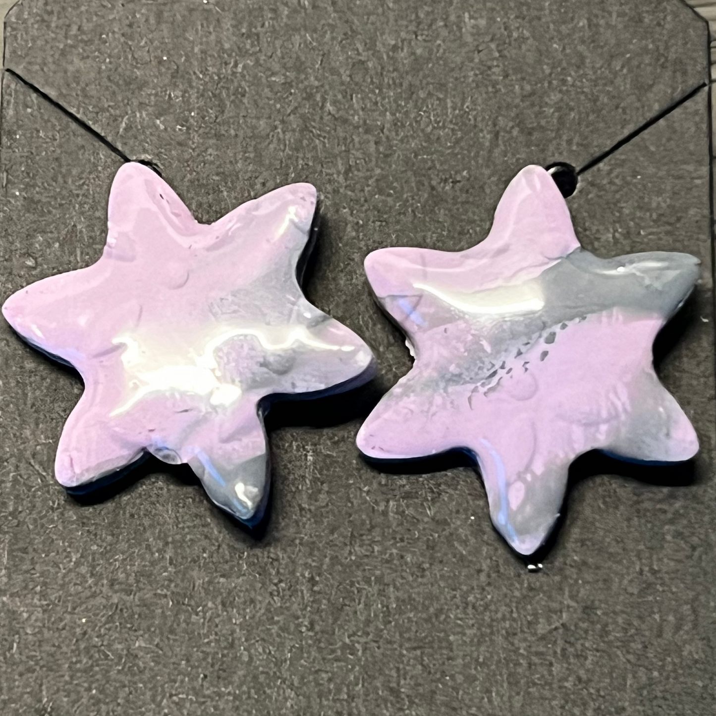 Handcrafted Star Clay Earrings