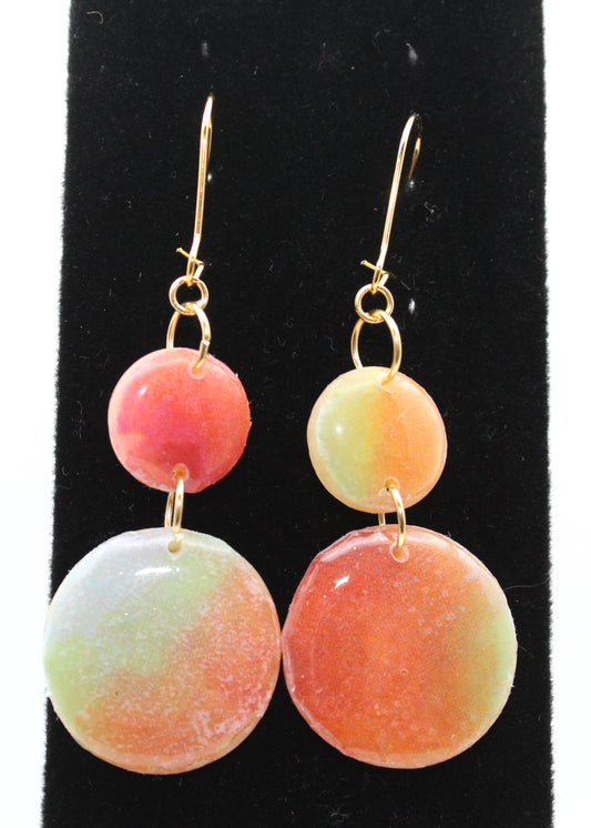 Multicolor Circle Dangles