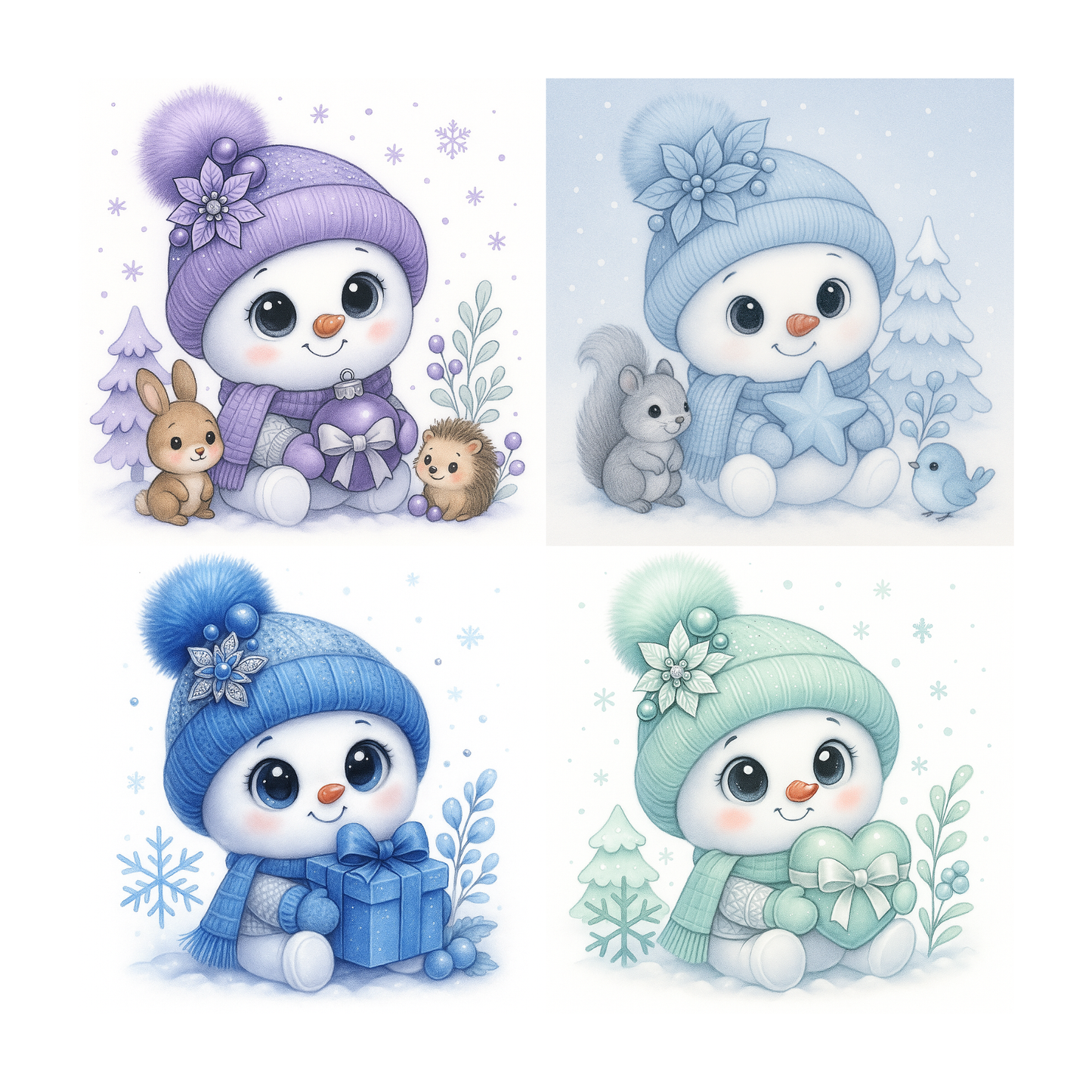 Winter Accent Magnets