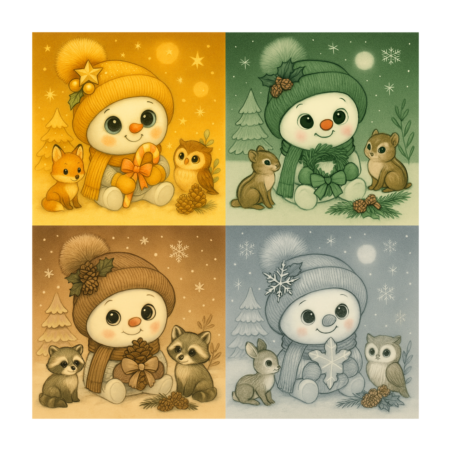 Winter Accent Magnets